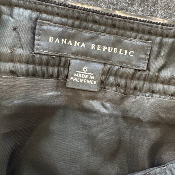 Banana Republic Sailor Style Black Velvet Velour Mini Skirt, Size 6, Like New - Picture 3 of 6